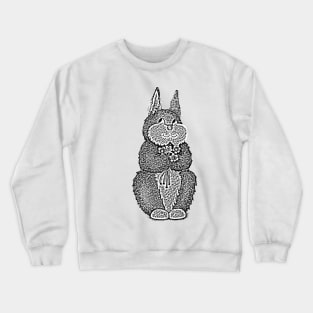 cute black and white bunny Crewneck Sweatshirt